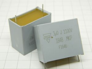 3uF 1100V  condensatore VISHAY 1848 MKP  (n.2 pezzi)