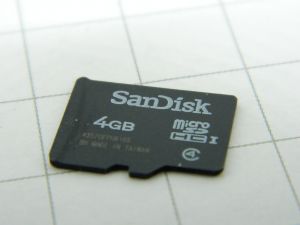 SanDisk 4GB memory micro SD/SDHC  class 4