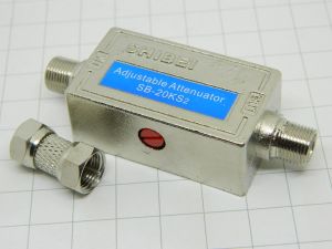 Attenuatore di linea regolabile SB-20KS  0-20dB  5-2300Mhz  connettore F