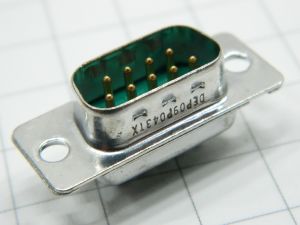 D-SUB connector 9pin male SIEMENS DE P09PD43DX  MIL SPEC. gold plated