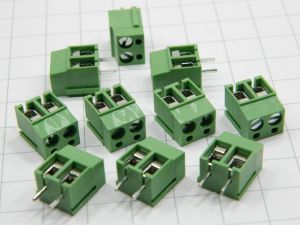 Morsettiera da circuito stampato 2posti passo5 (n.10 pezzi)