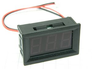 Digital voltmeter 4-99Vdc red light mm. 48x29