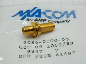 Coaxial adapter SMA-female/SMA-female MACOM 2084 0000-00  bulkhead