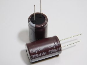 6800uF 16Vcc condensatore elettrolitico CAPXON GL 105° mm.18x31,5  (n.2 pezzi)