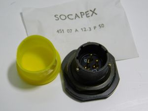 Connector SOCAPEX 45107A12-3P50  3pin socket male
