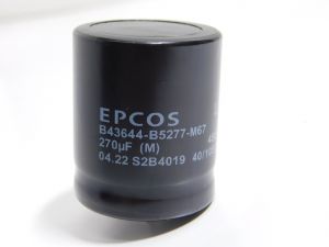 270uF 450Vcc EPCOS B43644-B5277-M67  105° condensatore elettrolitico snap-in