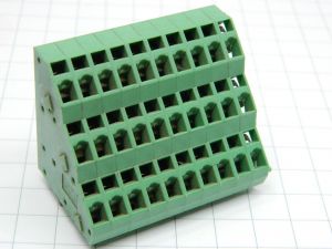 PCB terminal block cage clamp EUROCLAMP MG1T 3deck pitch5  30pole