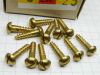DIN96 rounded  head brass wood screw 6x25  (n.12pcs.)